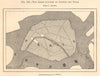 The Areas Occupied by London and Paris. Europe. Sketch map 1885 old
