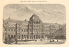 The Court of the Louvre. Cour Carrée. Paris. Palaces 1885 old antique print