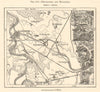 Heidelberg & Mannheim environs. Baden-Württemberg. Sketch map 1885 old