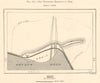 The Projected Harbour of Urk. Netherlands. Sketch map 1885 old antique