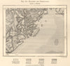 Kragero, its archipelago and Jomfruland. Norway. Sketch map 1885 old