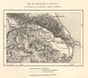 Caucasus railways & roads. Georgia Azerbaijan Armenia Turkey. Sketch map 1885