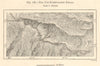 River Irtysh. Ust-Kamenogorsk - Bukhtarma, Kazakhstan. Sketch map 1885 old