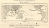 Chinese diaspora. Emigration destination countries. World. Sketch map 1885