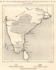 India. England & France disputed territories 18th century. Sketch map 1885