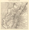 Volcanoes of Ecuador. Andes Quito. Sketch map 1886 old antique plan chart
