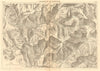 Passages of La Maurienne. Savoie. Valloire Valmeinier Melezet 1886 old map