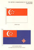 SINGAPORE FLAGS. State Flag, State Marine Ensign 1964 old vintage print