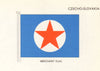 CZECHOSLOVAKIA FLAGS. Czecho-Slovakia. Merchant Flag 1965 old vintage print