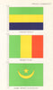 WEST AFRICA FLAGS. French Community. Gabonese Republic, Mali, Mauritania 1965