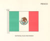 MEXICO FLAGS. National Flag and Ensign 1985 old vintage print picture