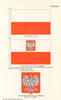 POLAND FLAGS. National Flag with emblem, Merchant Flag. Coat of Arms 1964