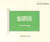 SAUDI ARABIA FLAGS. National Flag 1985 old vintage print picture