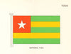 TOGO FLAGS. National Flag 1964 old vintage print picture