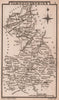 Cambridgeshire miniature county map by Samuel Leigh / Sidney Hall c1820