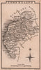 Cumberland / Cumbria miniature county map by Samuel Leigh / Sidney Hall c1820