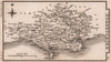 Dorsetshire miniature county map by Samuel Leigh / Sidney Hall c1820 old