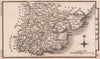 Essex miniature county map by Samuel Leigh / Sidney Hall c1820 old antique