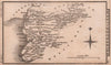 Merionethshire miniature county map by Samuel Leigh / Sidney Hall c1820
