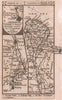 Steyning-Brighton. Canterbury-Ramsgate-Margate road strip map PATERSON 1803