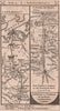 St Leonards - Poole. Guildford - Farnham road strip map PATERSON 1803 old