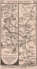 Exeter-Chudleigh-Newton Abbot-Totnes-Brownston road strip map PATERSON 1803