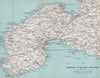 PENWITH. Penzance St. Ives Land's End. West Cornwall. WARD LOCK 1968 old map
