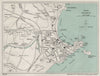 TENBY vintage tourist town city resort plan. Wales. WARD LOCK 1936 old map