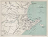TENBY vintage tourist town city resort plan. Wales. WARD LOCK 1938 old map
