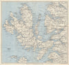 ISLE OF SKYE vintage tourist map. Scotland Highlands. WARD LOCK 1947 old