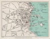 ST PETER PORT vintage town plan. Guernsey Channel Islands. WARD LOCK 1950 map