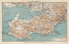 THE GOWER PENINSULA. Llanelli Swansea Mumbles. Wales. WARD LOCK 1938 old map