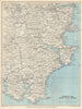SOUTH HAMS & TORBAY Paignton Brixham Totnes Salcombe Kingsbridge. Devon 1950 map