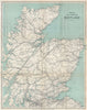 CENTRAL & NORTHERN SCOTLAND. Scottish Highlands. Railways. WARD LOCK 1937 map