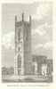 View of Saint Michael & All Angels Church, Edenham, Lincolnshire 1808 print