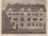 Bletsoe Castle or Mansion House, Bedfordshire. SMALL 1799 old antique print