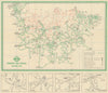 London Transport Bus map Country Area. #1 1948 old vintage plan chart
