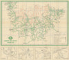 London Transport Bus map Country Area March 1951 old vintage plan chart