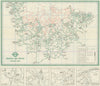 London Transport Bus map Country Area 1956 old vintage plan chart