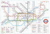 LONDON UNDERGROUND tube map. Heathrow Terminal 4 under construction. REF A 1985
