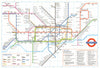 LONDON UNDERGROUND tube plan map. Heathrow Terminal 4 complete. #2 1986