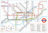 LONDON UNDERGROUND tube plan map. Heathrow Terminal 4 complete. #1 1987