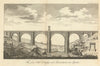 The fine Old Bridge at Alcantara in Spain. Trajan's Roman Bridge 1781 print