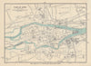 CORK vintage tourist town city plan. Ireland. WARD LOCK 1927 old vintage map