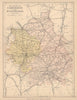 CAMBRIDGESHIRE & HUNTINGDONSHIRE. Antique county map. Railways. PHILIP 1885