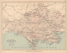 DORSET. Antique county map. Railways roads canals. PHILIP 1885 old