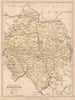 HEREFORDSHIRE. Antique county map. Railways roads canals. PHILIP 1885 old