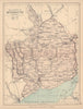 MONMOUTHSHIRE. Antique county map. Railways roads canals. PHILIP 1885 old
