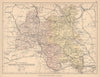 OXFORDSHIRE & BUCKINGHAMSHIRE. County map. Railways constituencies. PHILIP 1885