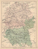 WILTSHIRE. Antique county map. Railways roads canals constituencies. PHILIP 1885
